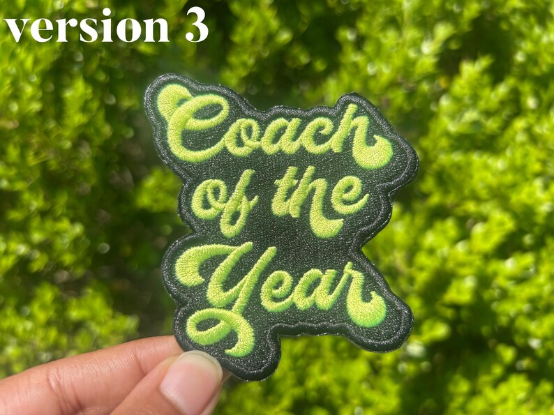 Coach of the Year Patch / Custom Colors - Etsy