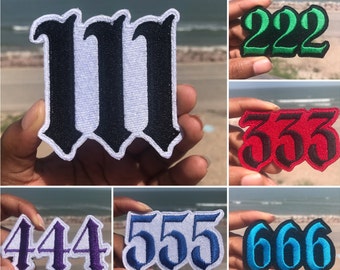 Master Numbers / Angel Numbers / custom colors patch / 111 / 222 / 333 / 444 / 555 / 666 / 777 / 888 / 999