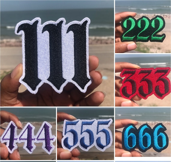 Master Numbers / Angel Numbers / custom colors patch / 111 / 222 / 333 / 444 / 555 / 666 / 777 / 888 / 999