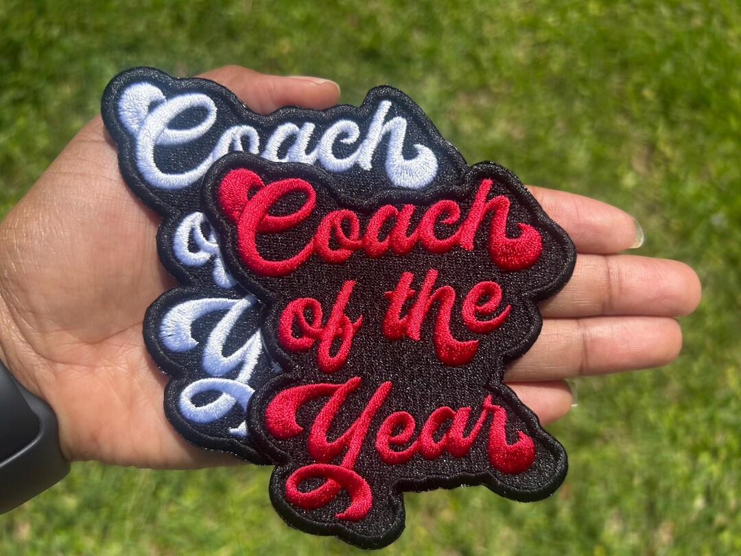 Coach of the Year Patch / Custom Colors - Etsy