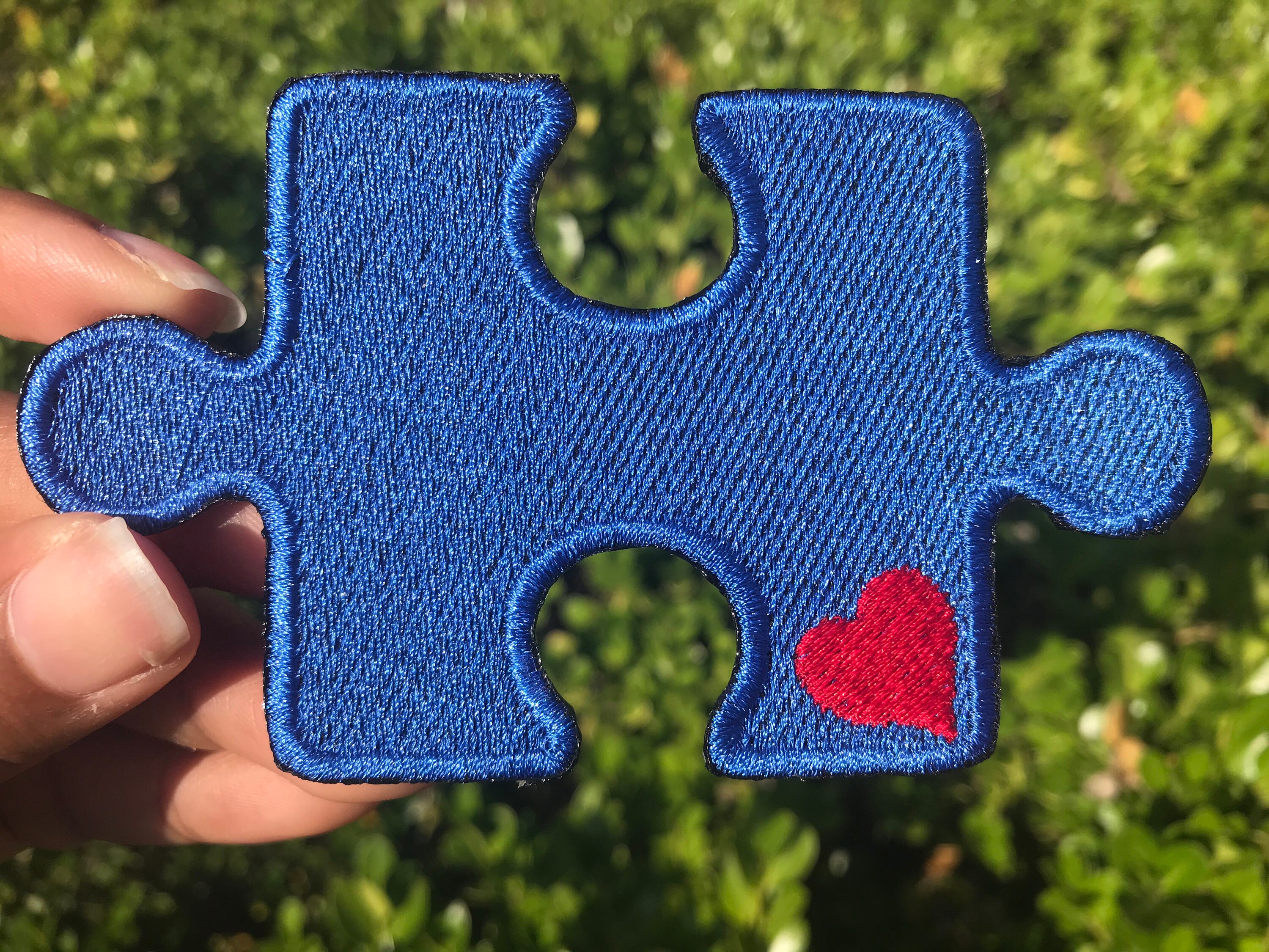 Autism Puzzle Piece Patch / Custom Colors - Etsy