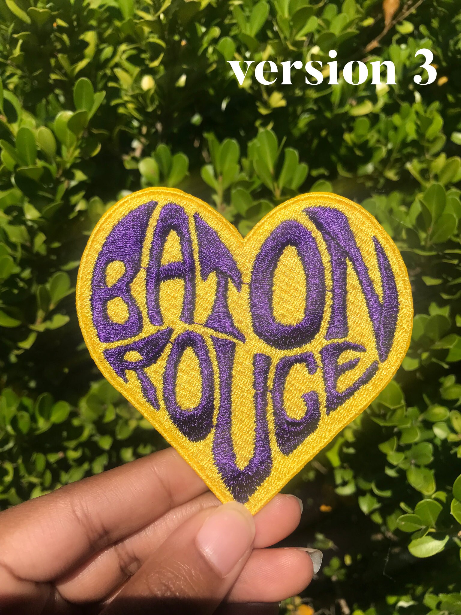 Baton Rouge Heart Patch / Custom Colors - Etsy