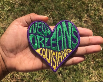 New Orleans Louisiana heart patch / custom colors