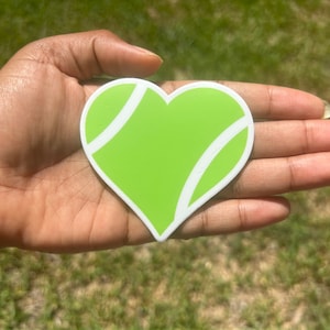 Tennis Ball Sticker / Tennis Love / Tennis Ball Heart