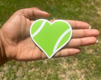Tennis Ball Sticker / Tennis Love / Tennis Ball Heart