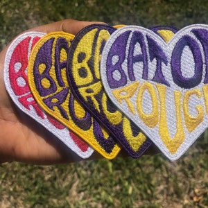 Parche de corazón de Baton Rouge / colores personalizados