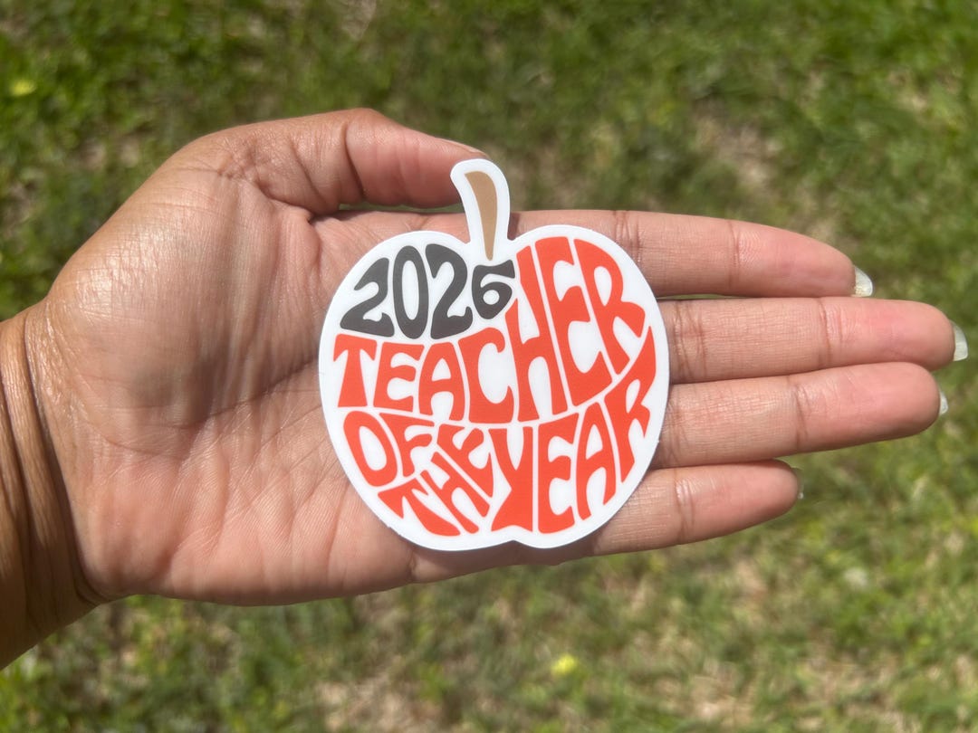 2026 Teacher of the Year Sticker - Etsy