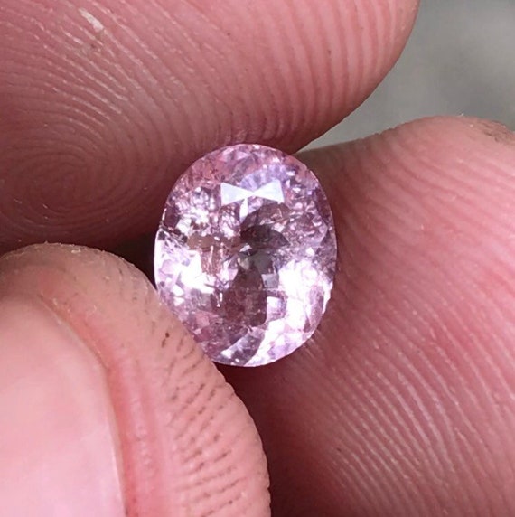 natural untreated faceted from katlang unheated light pink topaz stone loose