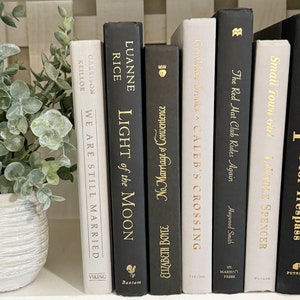 Black and gray hardcover books for decoration, Shelf decor, Decorative books, House decor, Book decorating, Modern books, Neutral decor image 1