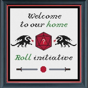 Welcome home DnD Cross Stitch pattern