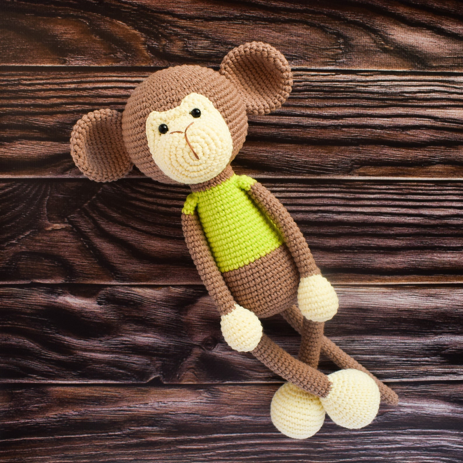 Easy Pattern Crochet Monkey with Long Legs Monkey Amigurumi Etsy