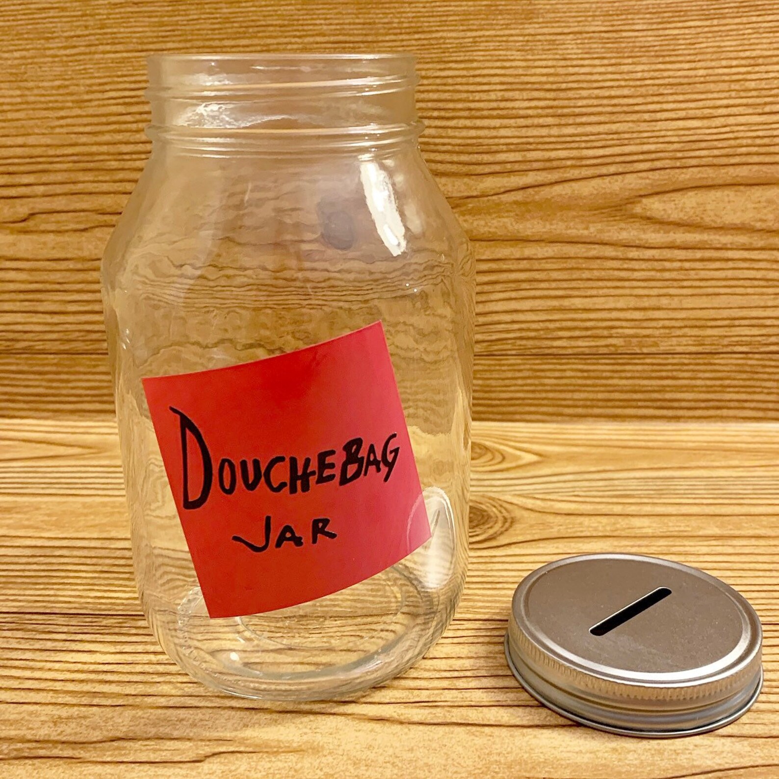 Douche bag jar swear jar new girl show jar douchebag jar Etsy