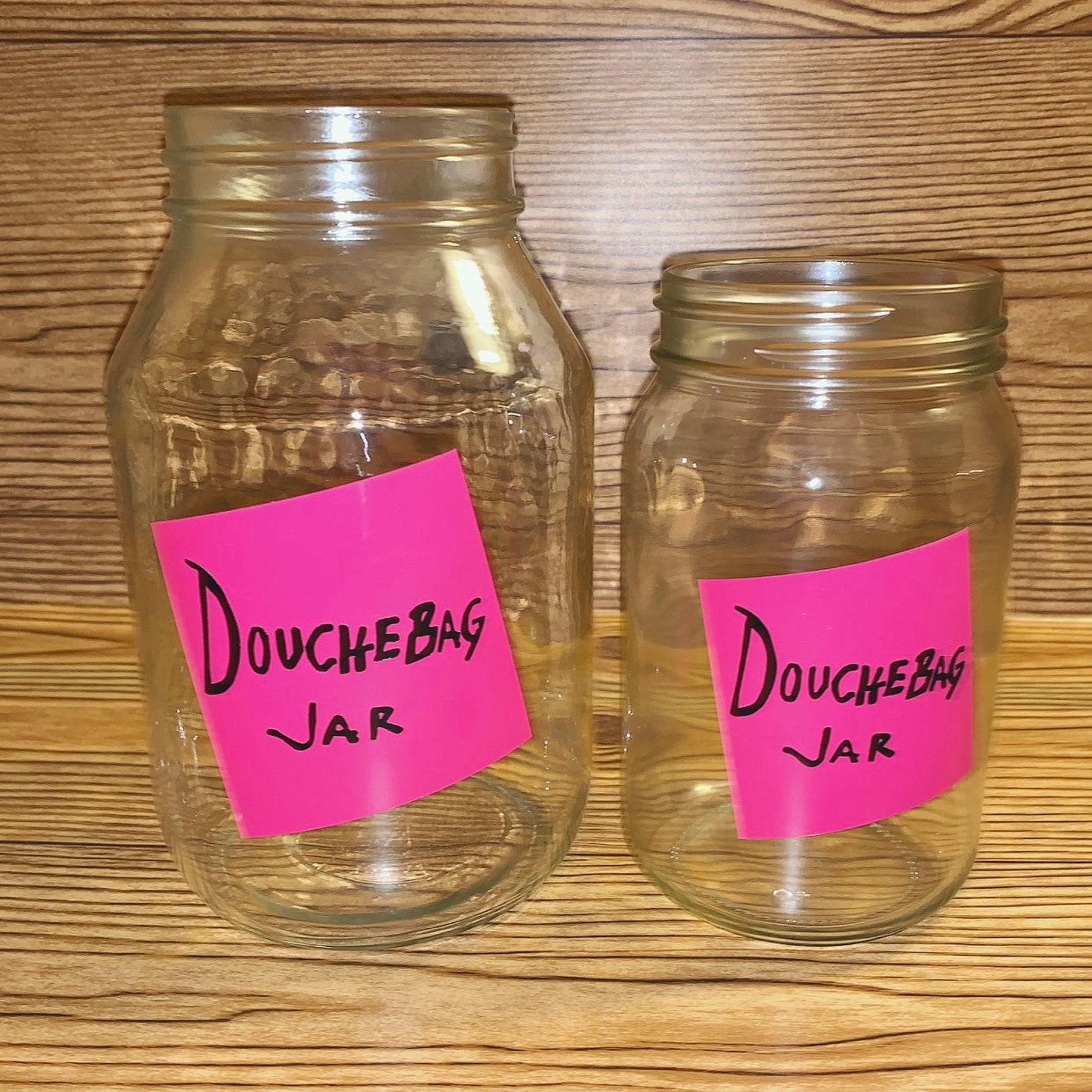 Douche bag jar swear jar new girl show jar douchebag jar Etsy