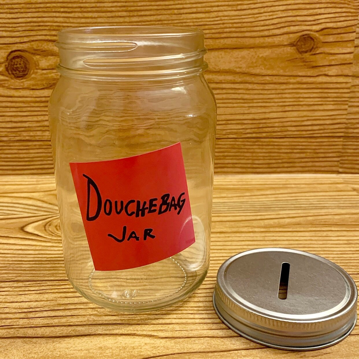 Douche bag jar swear jar new girl show jar douchebag jar Etsy