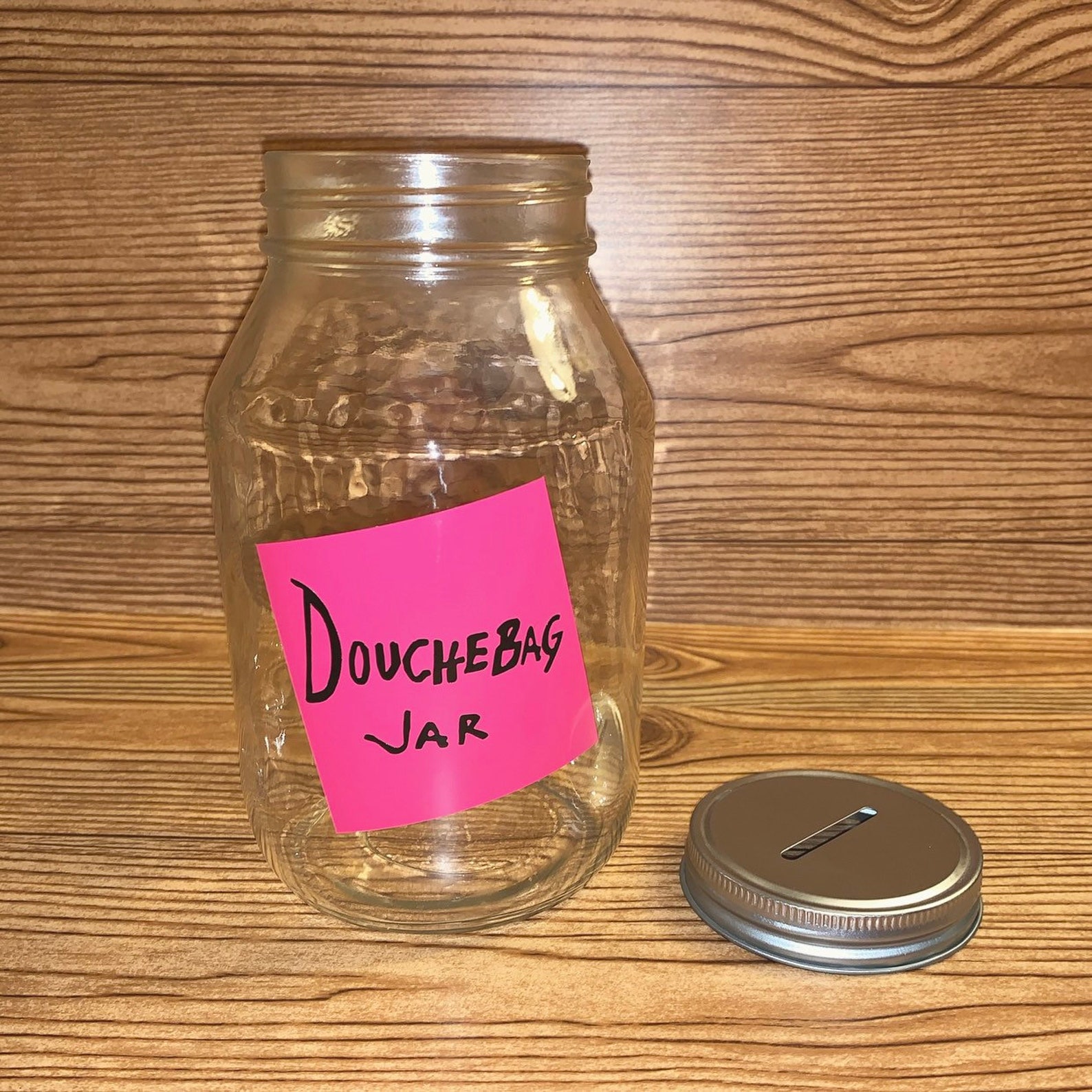 Douche bag jar swear jar new girl show jar douchebag jar Etsy