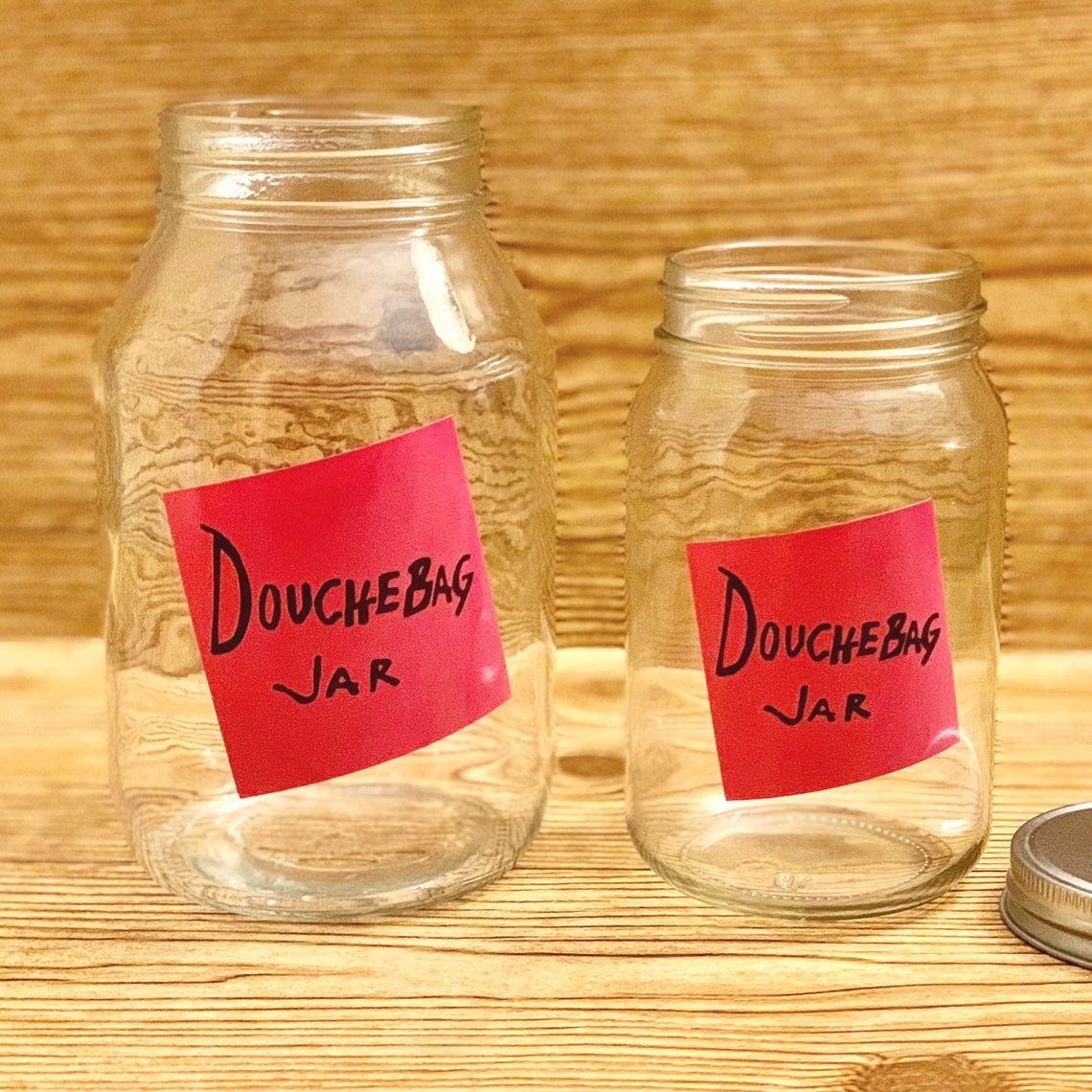 Douche bag jar swear jar new girl show jar douchebag jar Etsy