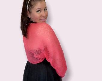 Coral Shrug - Etsy
