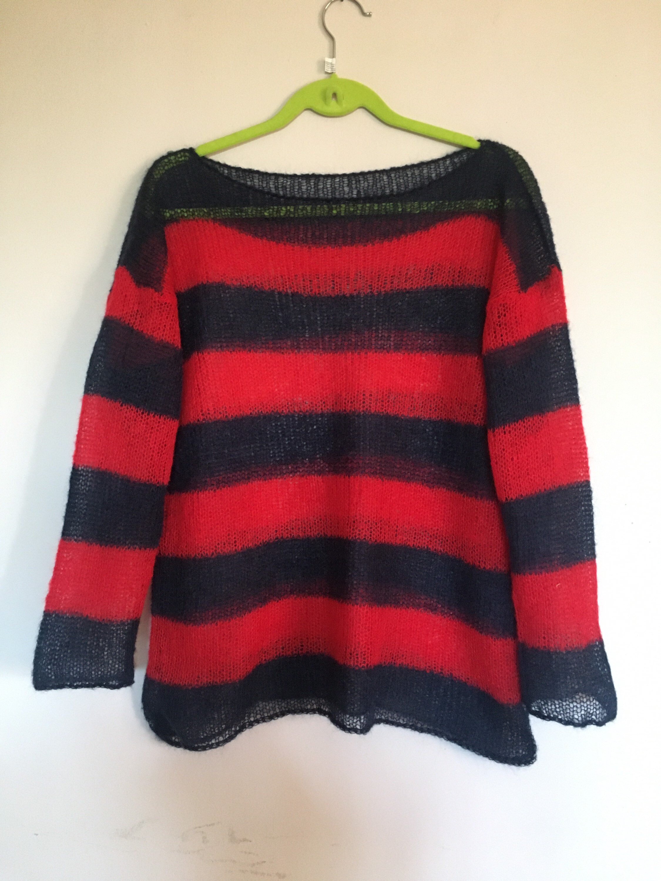 Mohair sweater mohair striped sweater grunge sweater punk | Etsy