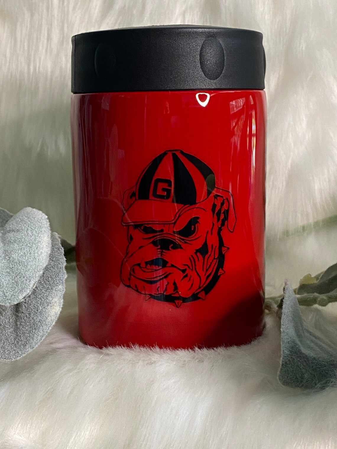 bulldogs Epoxy Can Koozie Can Cooler Red and Etsy