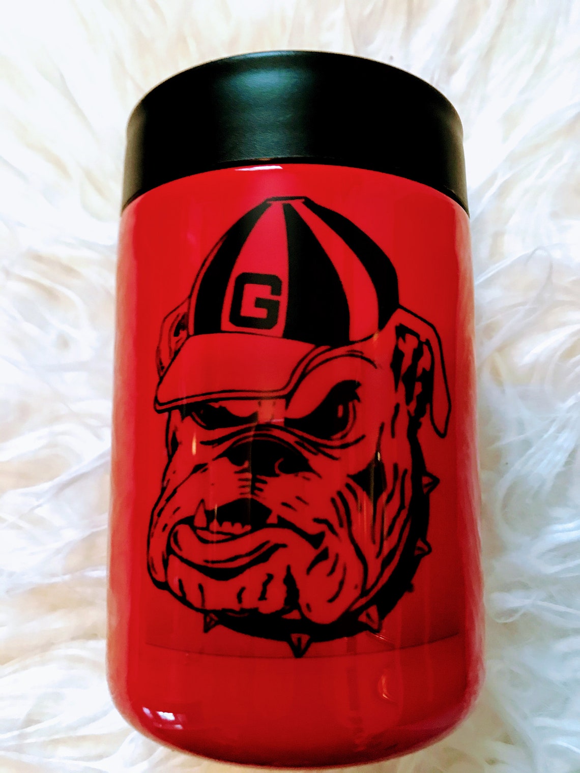 bulldogs Epoxy Can Koozie Can Cooler Red and Etsy