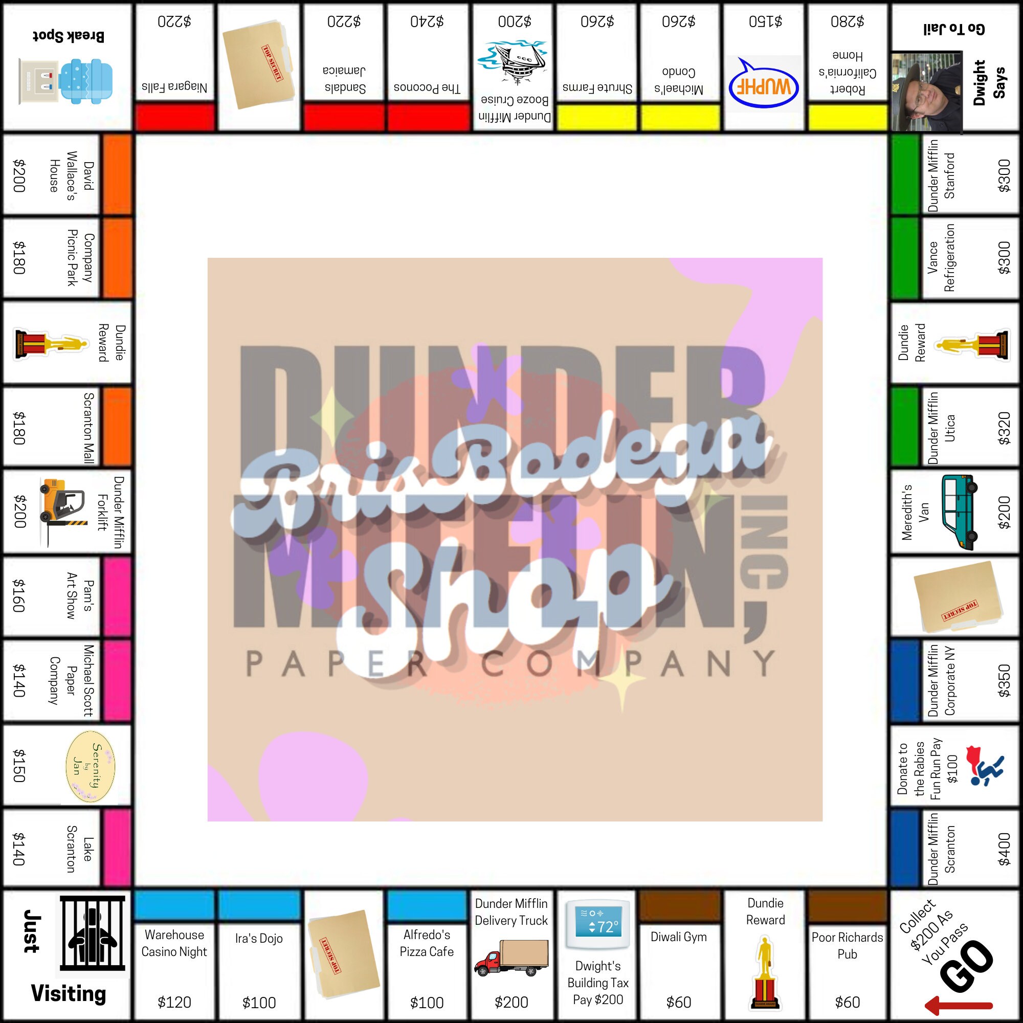 The Office - Monopoly Board + Karten