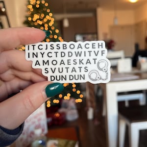 Law and Order SVU Sticker: "Dun Dun" Vinyl Decal for True Crime Fans image 1