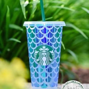Holographic Mermaid Starbucks Venti Cold Cup - Personalized