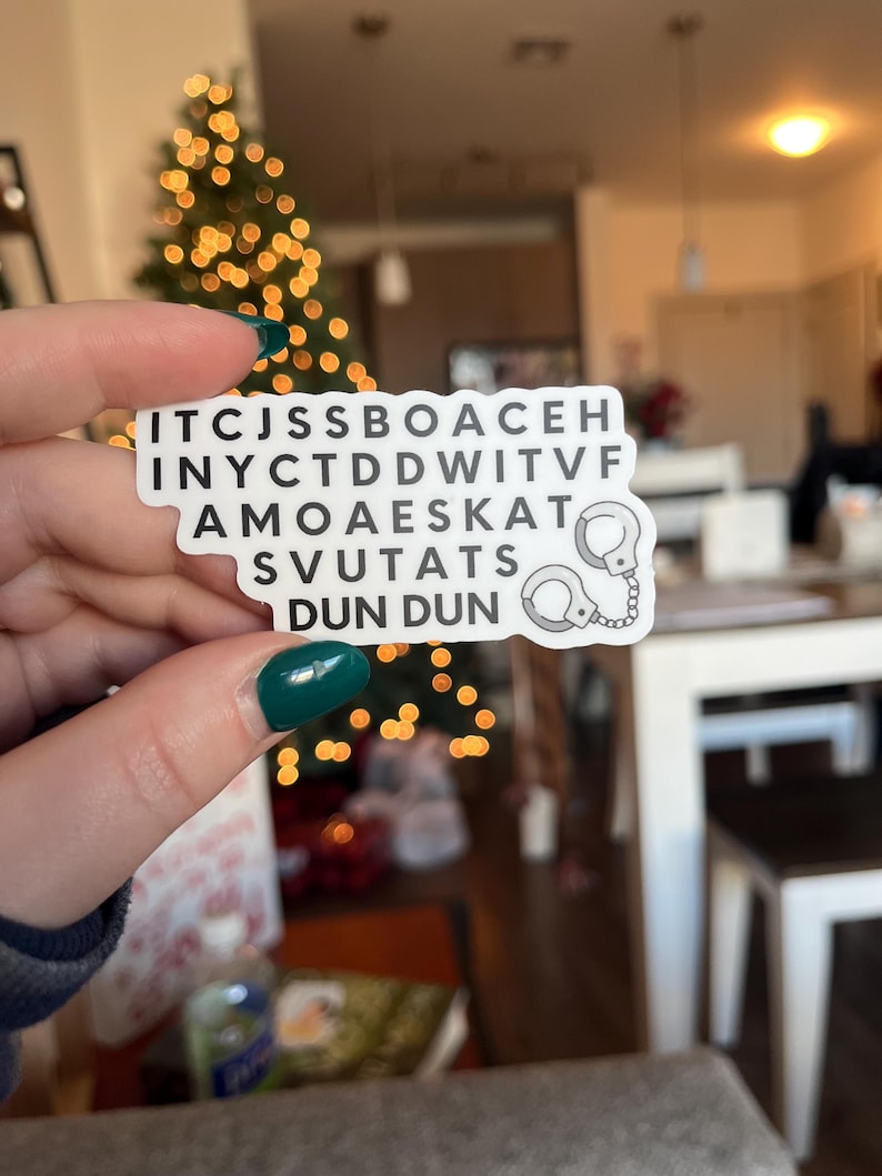 Law and Order SVU Sticker: "Dun Dun" Vinyl Decal for True Crime Fans image 3