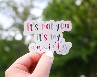 MAGNET It's Not You, It's My Anxiety MAGNET | Mental Health MAGNET | Anxiety Magnet  quote sticker |