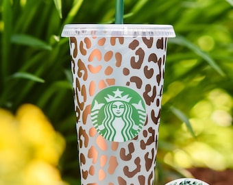 Leopard Print Reusable Venti Starbucks Cup