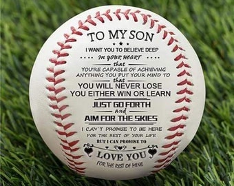 Hand Made Baseball Softball Engraved To Grandson Son For Christmas,Birthday Gift