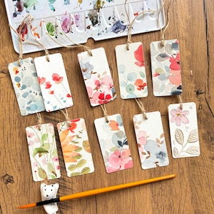 Verschiedene Katzen Geschenkanhänger, Aquarell Geschenkanhänger, Original Aquarell, 10er-Set, Größe 1,5 "x 3", handgemachte Geschenkanhänger, Botanische Geschenkanhänger