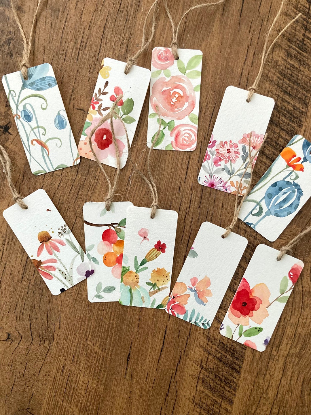 Assorted Botanical Gift Tags Watercolor Gift Tags Original Etsy