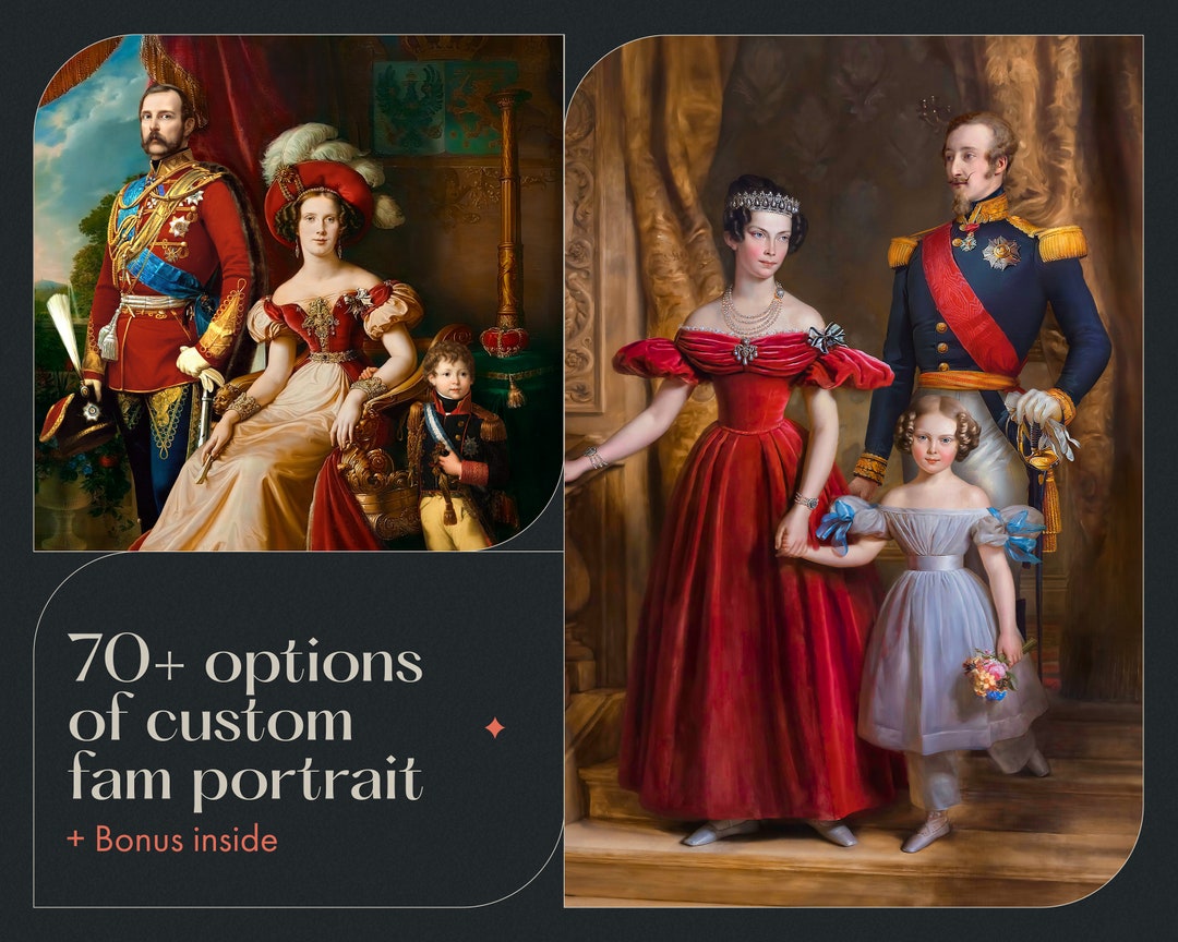 Custom Family Portrait Illustration From Your Photos | Personalized ...