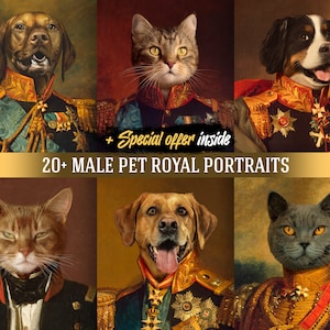 Custom royal Pet Portrait From Your Photo | Pet Memorial | Dog Portrait | Custom Framed Pet Portrait | Cat Portrait | Dog memorial gift