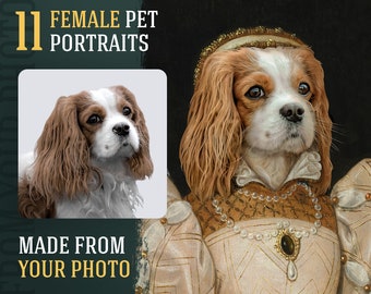 Custom Pet Portrait From Your Photo | Pet Memorial Gift |  Unique Pet Art | Dog, Cat Memorial Gift | Canvas Print or Digital Illustration