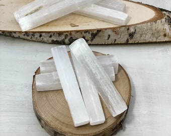 Selenite Stick, Selenite Wand, Size Options: 3 Inch | 4 Inch | 6 Inch