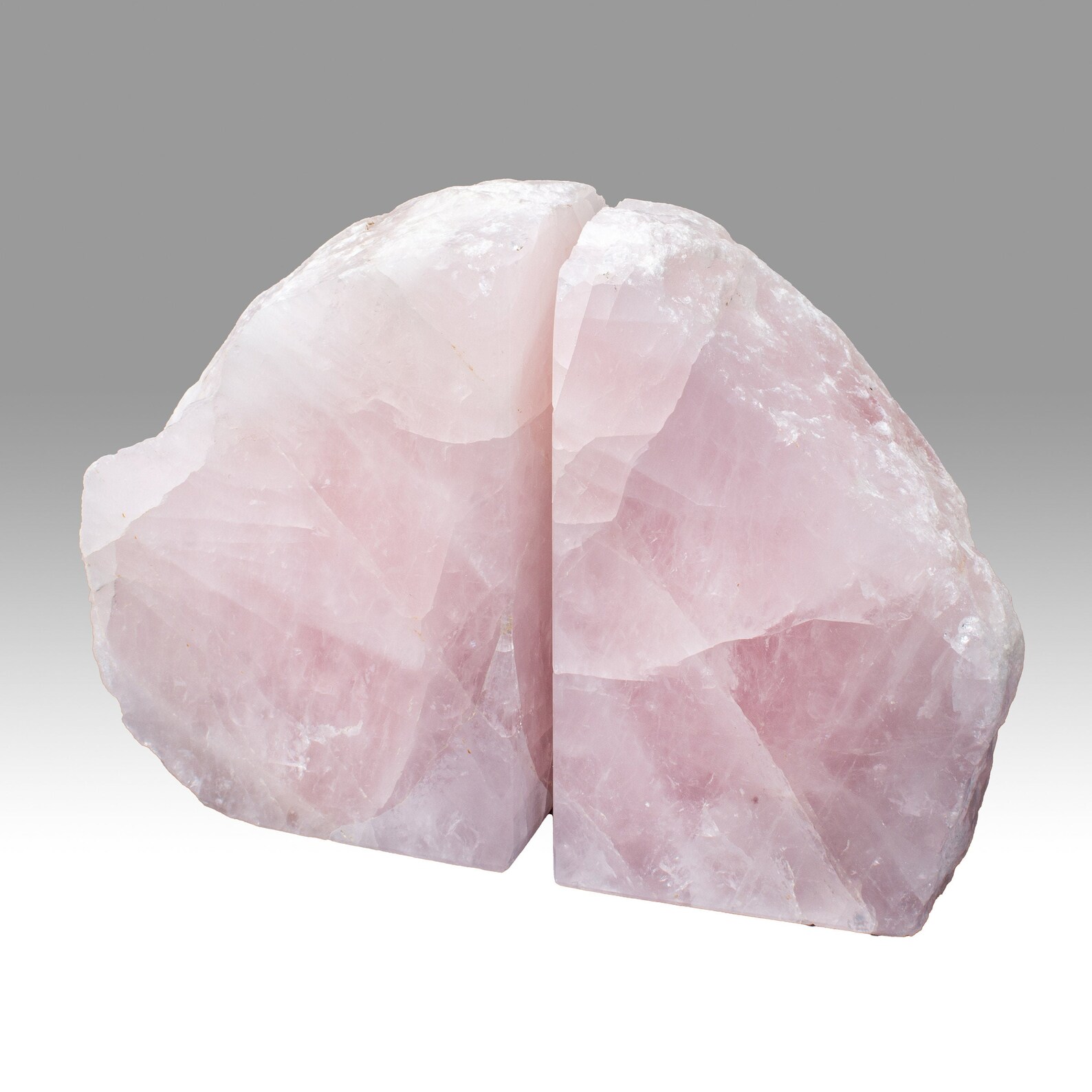 Rose quartz bookends