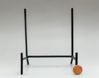 Metal Black Geode Stand, Fossil, Easel Stand, Mineral Display