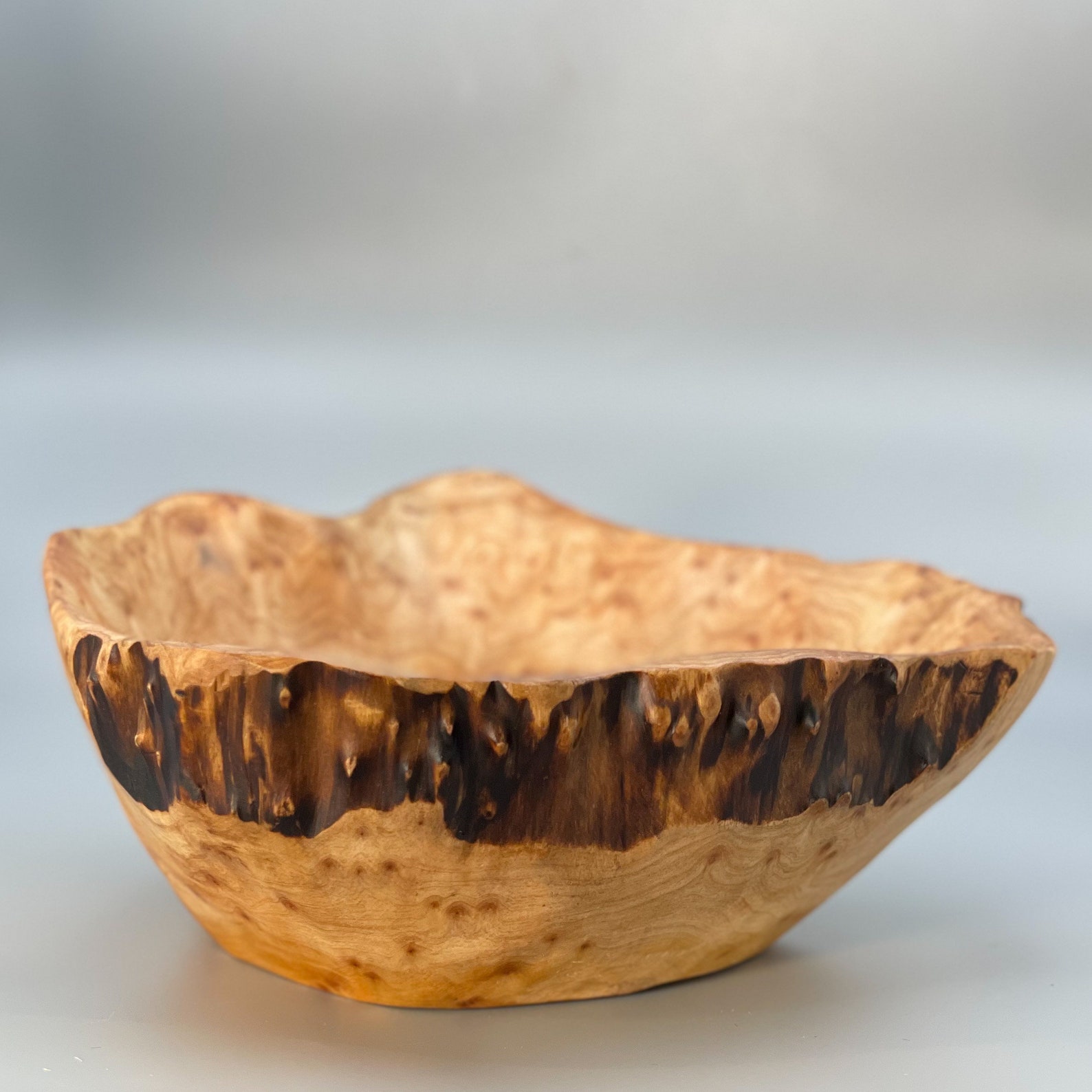 Live Edge Wood Bowl A Decorative Bowl Root Carved Bowl Etsy