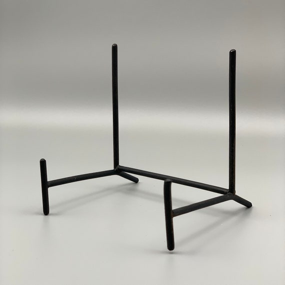 Metal Black Geode Stand, Fossil, Easel Stand, Mineral Display