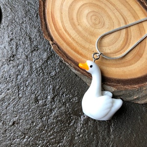 3D Goose Necklace | Cute White Goose | Honk Honk!