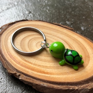 Porte-clés 3D mignon de tortue de mer verte