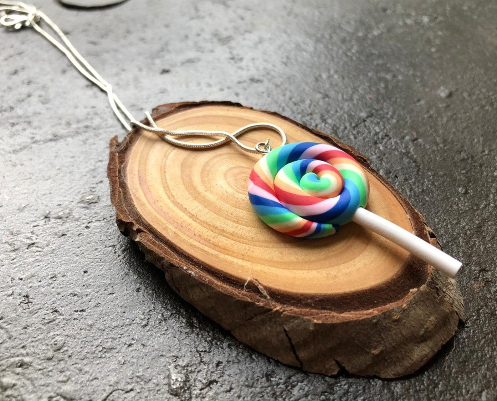 Lollipop Necklace Lolly Pendant Childhood Memories Etsy