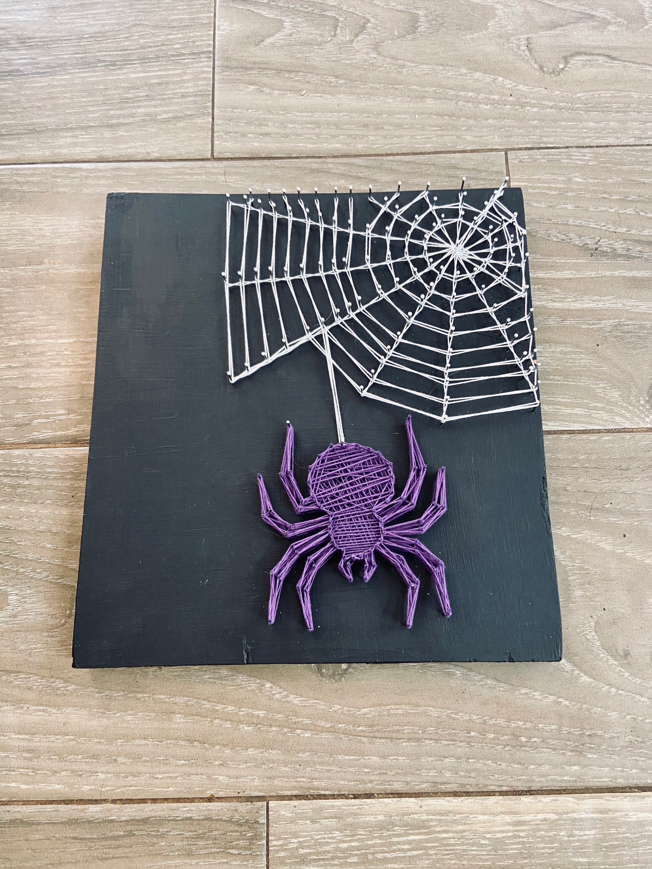 Spider  String Art / Halloween String Art / Halloween Decor Etsy