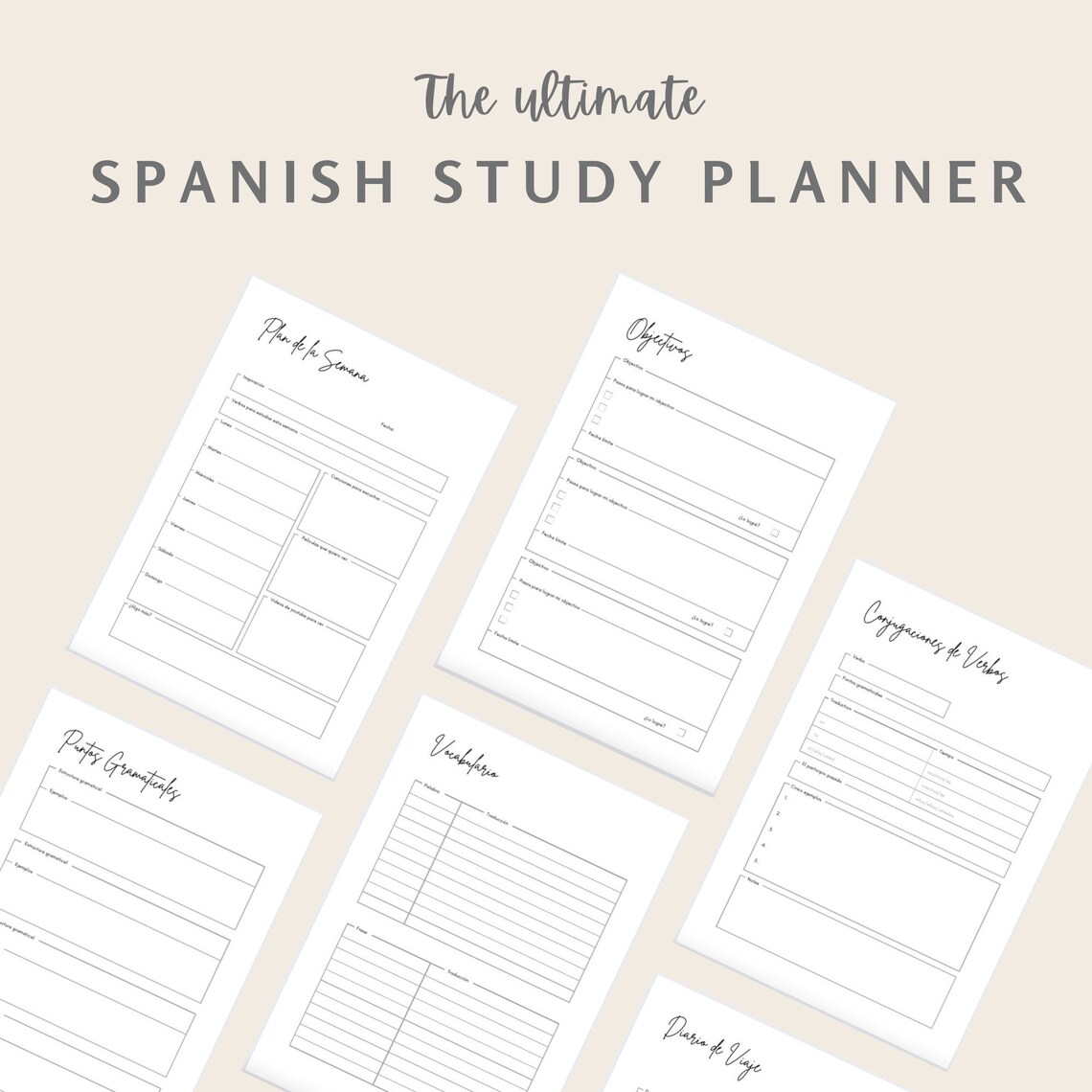 The Ultimate Spanish Study Guide Printable Study Pack | Etsy