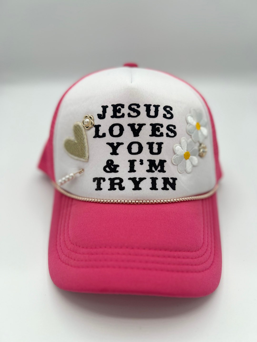 IVORY/CAMO HAT - JESUS KNOWS I'M TRYING main image 0