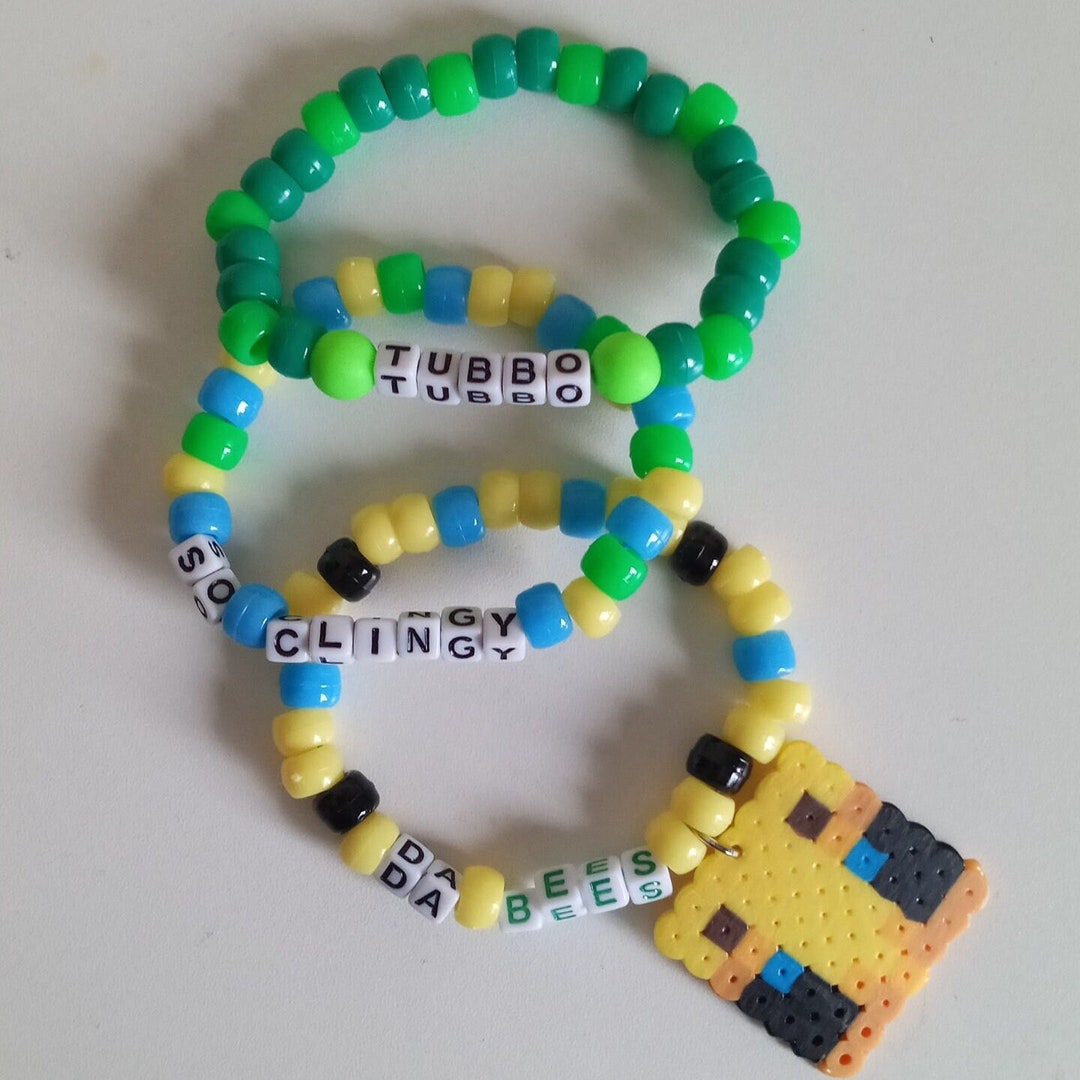 Tubbo Bracelet Set Kandi MCYT Minecraft DSMP Bees Video Game Gift ...