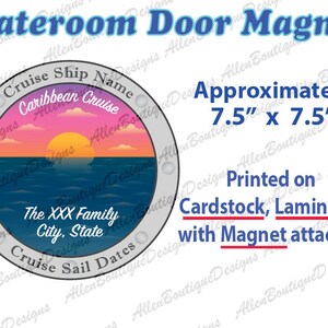 Kreuzfahrt-Türmagnet / Cabochon-Türmagnet / Magnet für Kreuzfahrtschiffe / Sonnenuntergang / Anker / Dekoration / Türmagnet