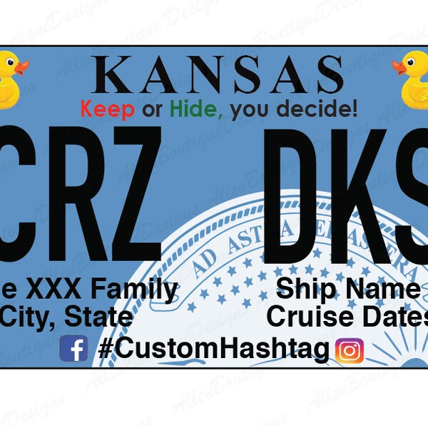Kansas License Plate Sticker Etsy